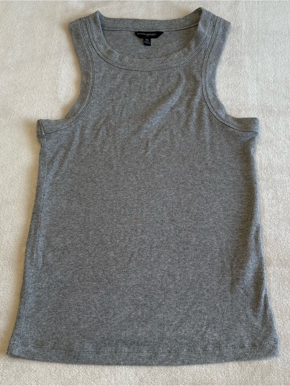Banana Republic Grey Ribbed Tank Top